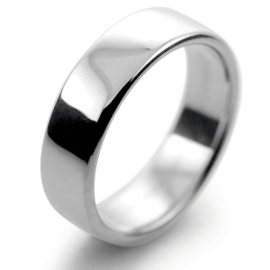 Slight or Soft Court Medium -  6mm Platinum Wedding Ring 